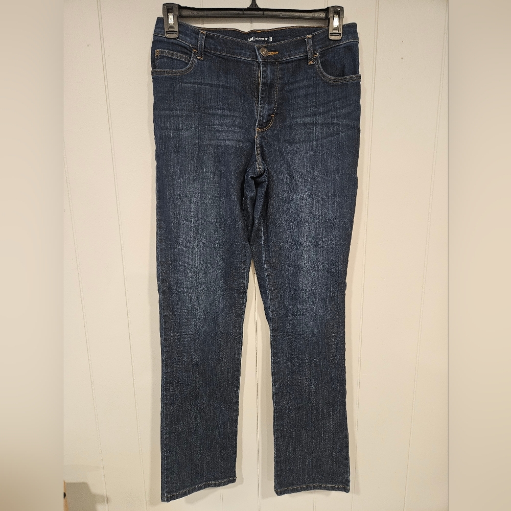 Lee 1889 Women’s Relaxed Fit Blue Jeans 10 Long Straight Leg Stretch Denim 32x34